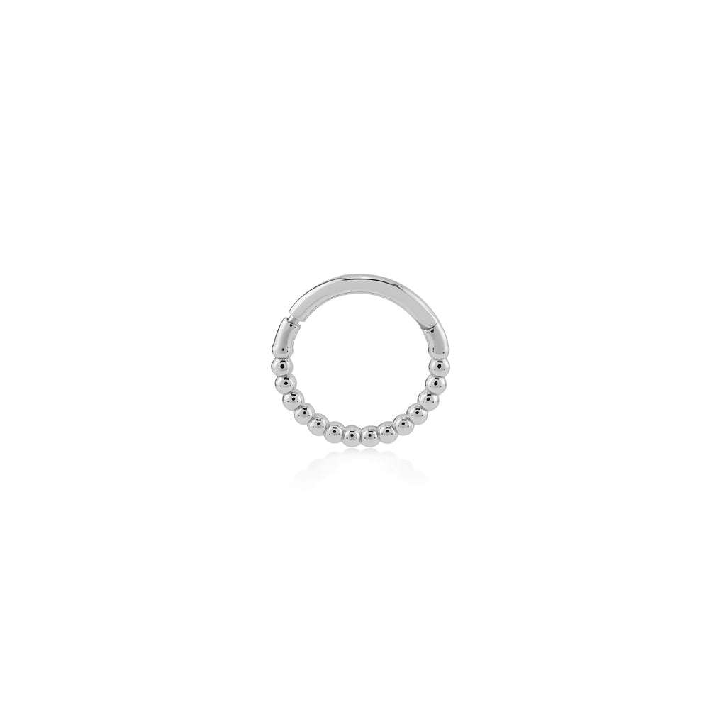 Dorika Tasarım Altın Halka Piercing (12mm) / Beyaz Altın