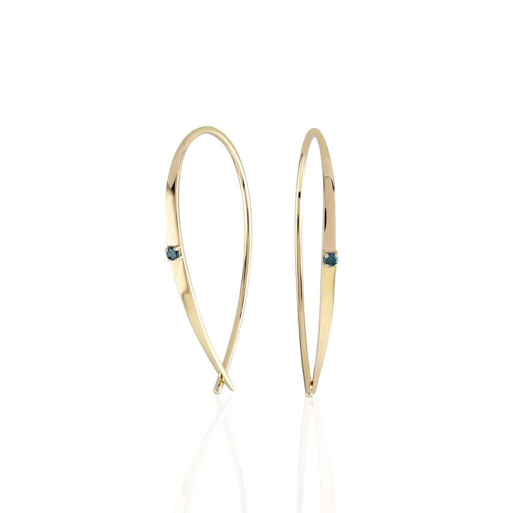 Cabaret Blue Diamond Hook Earrings