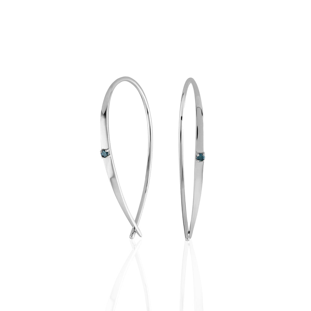 Cabaret Blue Diamond Hook Earrings