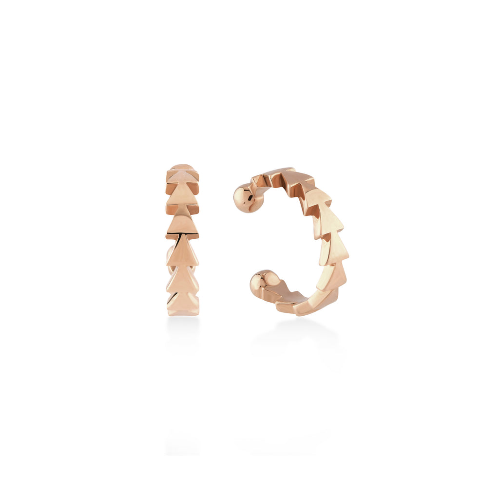 Havana Üçgen Form Denge Altın Earcuff / 14 Ayar Rose Altın